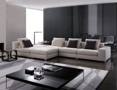 Modulares Sofa zum entspannen Jagger Highback, Minotti