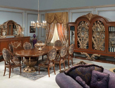 Esszimmer (Garnitur für das Esszimmer) mit Rahmen aus Massivholz Villa