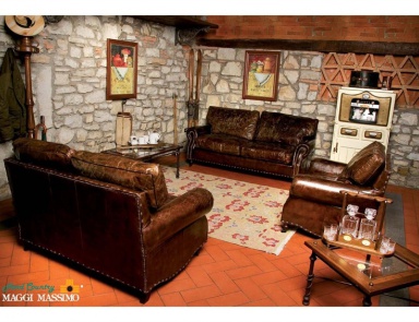Sofa Zweisitzer Leder, Maggi Massimo