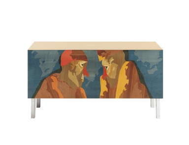 Nachttisch Intarsia, Laurameroni (Möbel pop-Art)