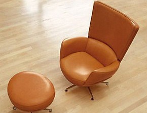 Puh auf metallischem Untergrund Buenavista padded stool, Mascheroni