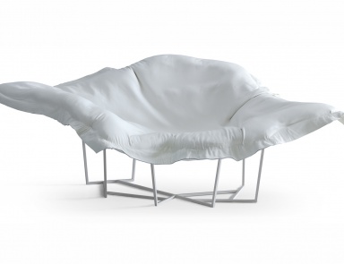 Stuhl mit Metallbeinen, Wallace - Poliform (Designermöbel für das Wohnzimmer)