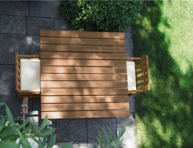 Tisch für Garten Square, Meridiani (quadratischer Tisch)