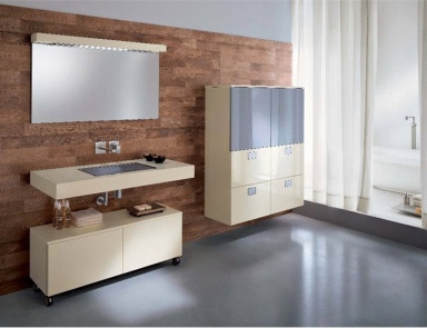 Badewanne aus wasserbeständiger Spanplatte Casual C5, Pedini (Schrank Kommode für Bad, Italien)