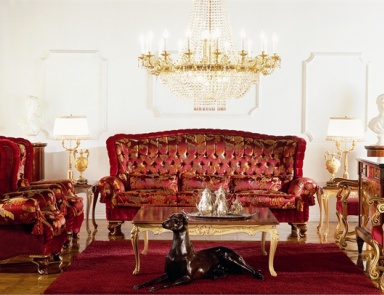 Sammlung von Polstermöbeln Royal sitting-room, Zanaboni (Möbel für den Kabinett des Barock, Rokoko)