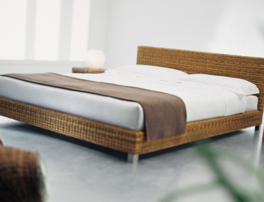 Bett Net 80, Gervasoni (Rattan Bett, Wicker)