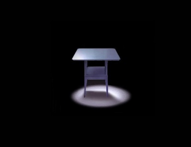 Couchtisch mit quadratischer Spitze Blue, Adelta