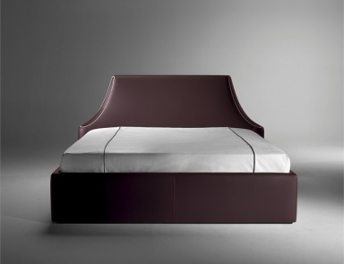 Doppelbett mit Kopfteil mit "abgeschrägten" Ecken, Giulietta - Reflex Angelo (Bett mit gepolstertem Kopfteil)