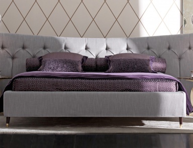 Bett mit gepolstertem Kopfteil Butterfly, Opera Сontemporary