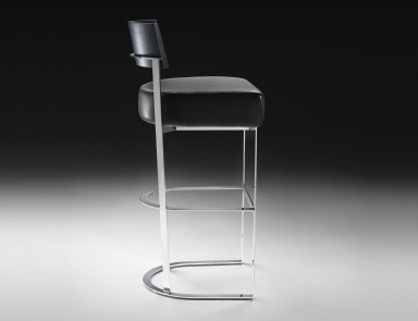 Barhocker auf Metallrahmen mit gepolsterter Sitzfläche Morgan, Flexform