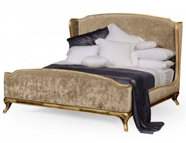 Bett mit geschnitzten Rahmen und das hohe Kopfteil UK King /UK Queen Louis XV, Jonathan Charles