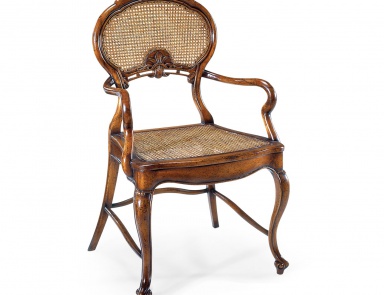 Stuhl mit geflochtenem Sitz und Rückenlehne Country Farmhouse, Jonathan Charles