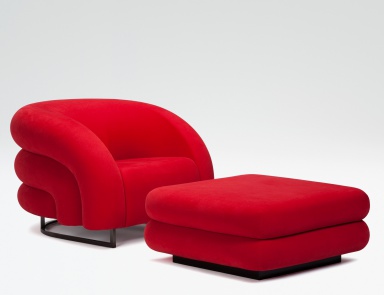 Sessel mit Hocker Baloon, Armani Casa (Sessel mit Hocker)