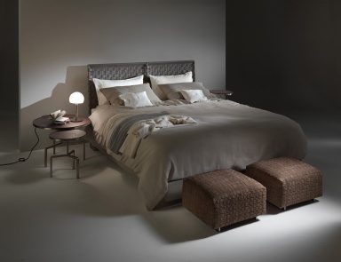 Bett Leder mit hohem Kopfteil Cestone, Flexform