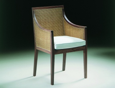 Stuhl mit Armlehnen Sem, Flexform (Rattan Stuhl geflochten)