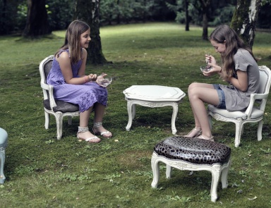 Kinder Hocker auf niedrigen Stielen, Annibale Colombo