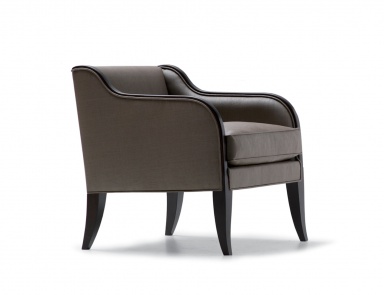 Stuhl mit Textil-Polsterung Opera Сontemporary, Angelo Cappellini (Möbel für die Bibliothek Art Deco (Art Deco))