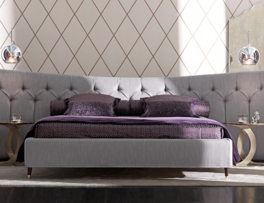 Bett mit gepolstertem Kopfteil Butterfly, Angelo Cappellini