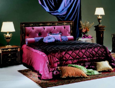 Doppelbett auf einem Rahmen aus Massivholz Siviglia, Caspani Tino