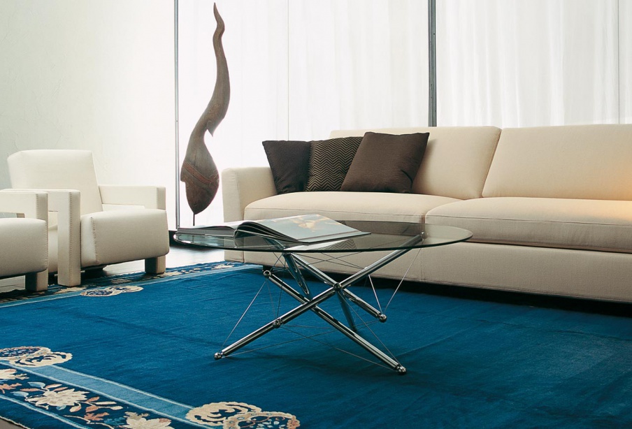 Couchtisch 713/714 auf Metallrahmen, Cassina
