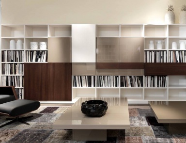 Bücherregal mit Furnier-Finish Concerto, Besana