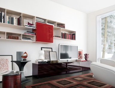 Modulares System mit vorgesehenem Platz für TV Time, Besana