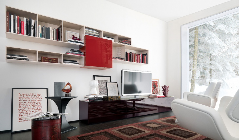 Modulares System mit vorgesehenem Platz für TV Time, Besana