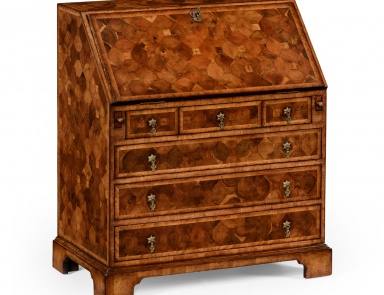 Schreibschrank mit dekorativem Furnier Nussbaum William and Mary, Jonathan Charles