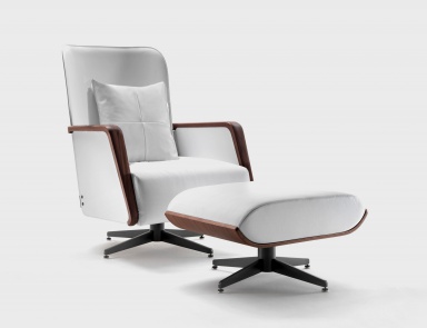 Sessel auf einer rotierenden Basis Chaise longue Ada, Besana