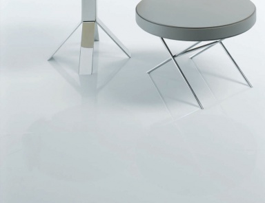 Niedriger Tisch auf verchromten Metallbeinen, Art& Art light - Tisettanta