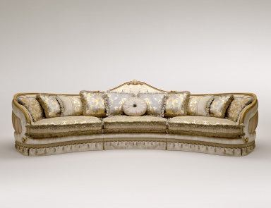 Sofa halbrund auf Holzrahmen Dorian, Bruno Zampa