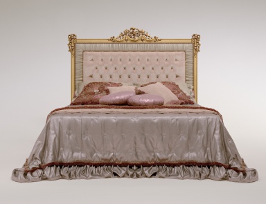 Doppelbett mit gepolstertem Kopfteil Elizabeth, Bruno Zampa