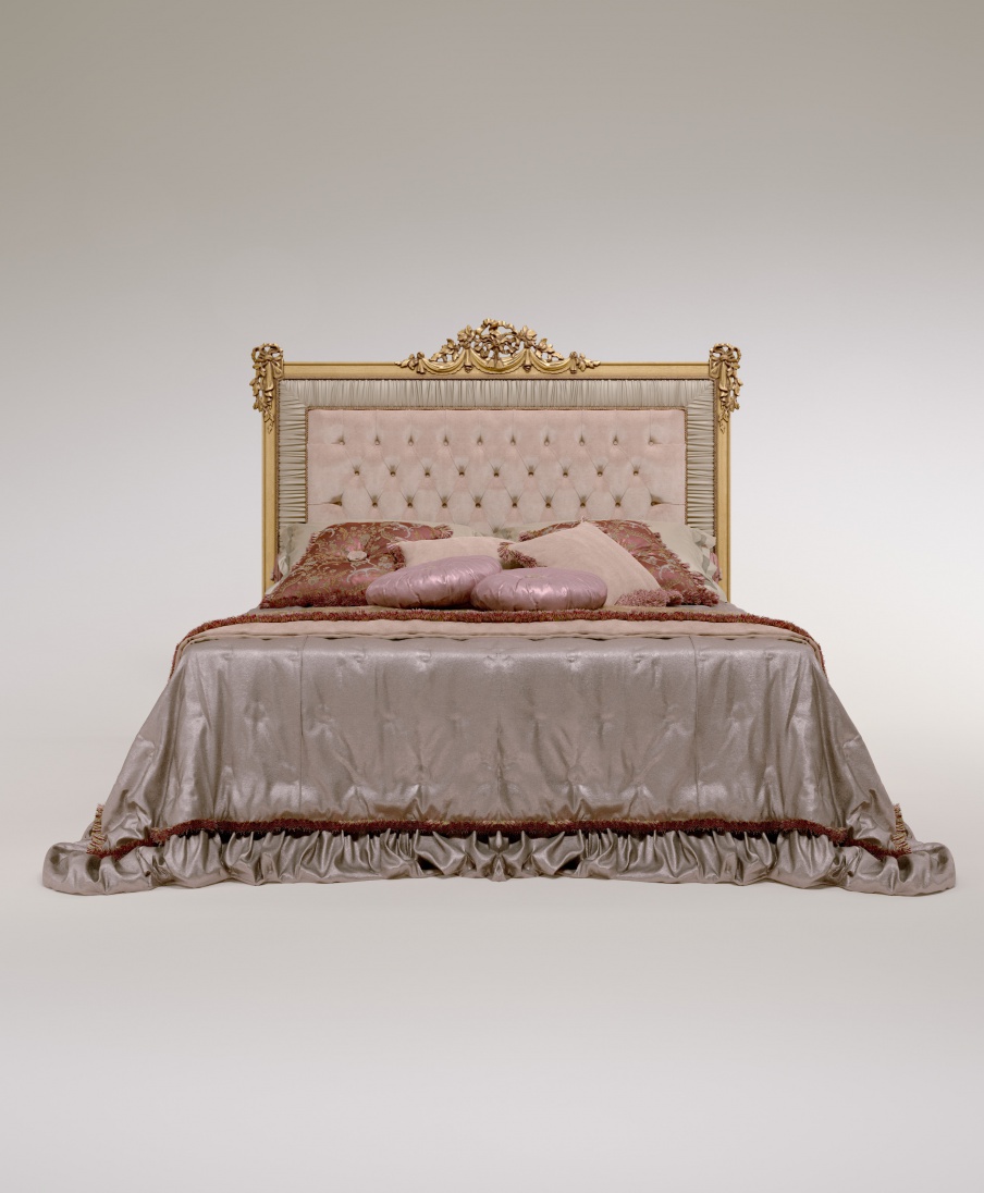 Doppelbett mit gepolstertem Kopfteil Elizabeth, Bruno Zampa