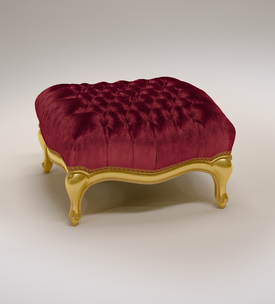 Weicher Hocker in Textil-Polsterung Modigliani, Bruno Zampa