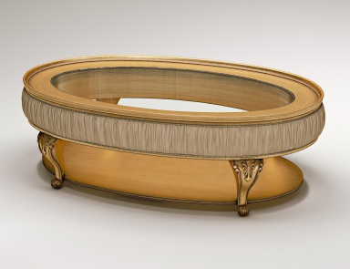 Oval Couchtisch Passepartout, Bruno Zampa