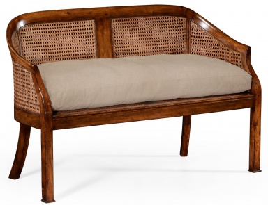 Zweisitzer-Sofa aus Schilf Geflochtene Country Farmhouse, Jonathan Charles