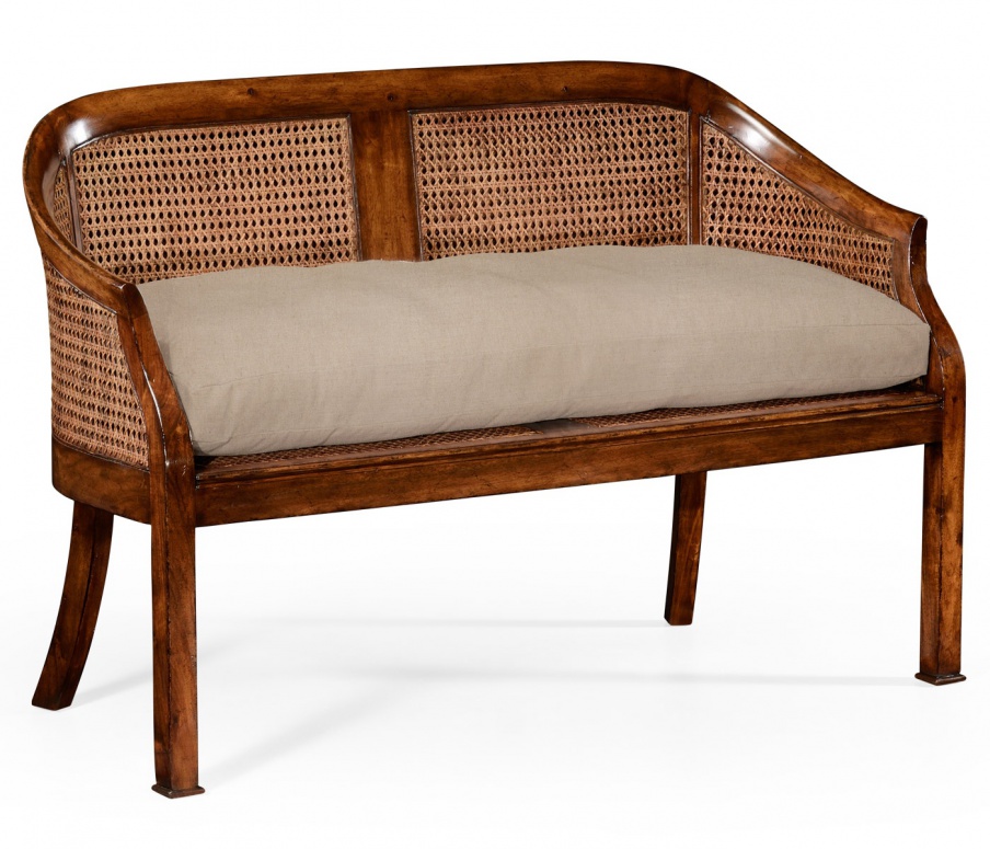Zweisitzer-Sofa aus Schilf Geflochtene Country Farmhouse, Jonathan Charles