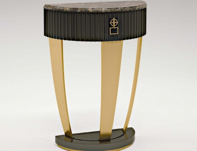 Halbrunde Konsole aus Massivholz Swing, Bruno Zampa