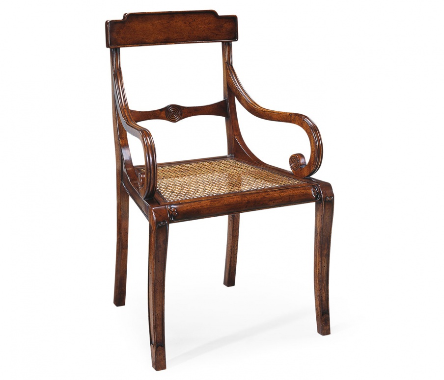 Stuhl mit geflochtenen Sitz aus Schilf Country Farmhouse, Jonathan Charles