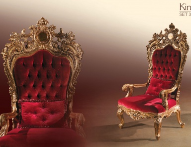 Sessel mit hoher Rückenlehne King, Angelo Cappellini (Schlafzimmer Barock, Rokoko)