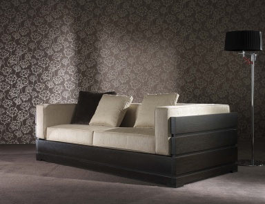 Zweisitzer Sofa Rigone mit Rahmen aus Naturholz, Galimberti Nino (modernes Sofa)