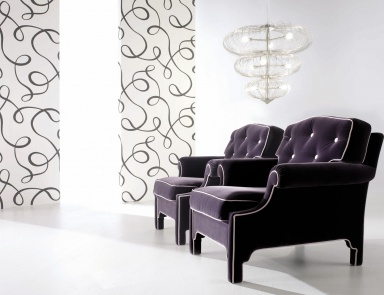 Sessel Hollywood 40 in der Textil-Polsterung, Galimberti Nino
