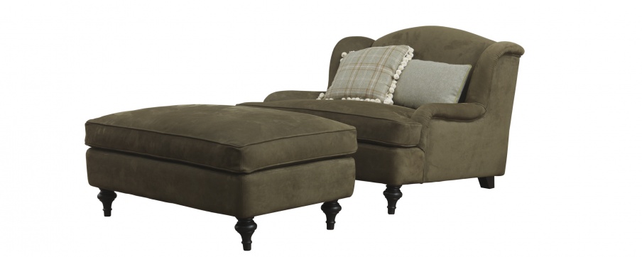 Sessel mit Hocker für die Füße Tosca, Galimberti Nino