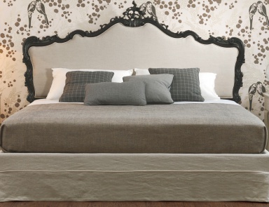 Doppelbett mit gepolstertem Kopfteil Toscano, Galimberti Nino (Bett mit gepolstertem Kopfteil)