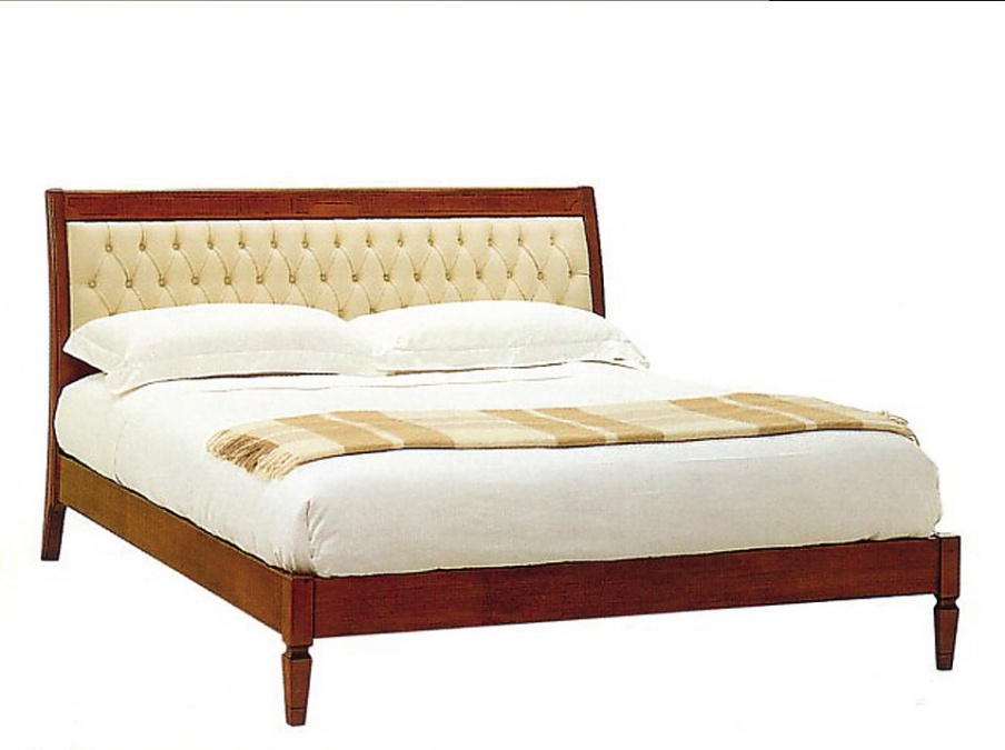 Doppelbett mit gepolstertem Kopfteil NL.113, Galimberti Nino