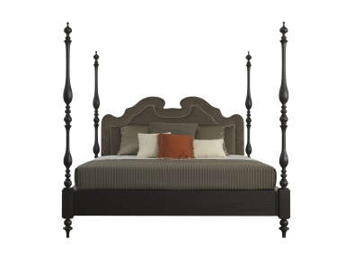 Doppelbett mit Baldachin Dongiovanni, Galimberti Nino (Möbel für das Schlafzimmer Art Deco (Art Deco))