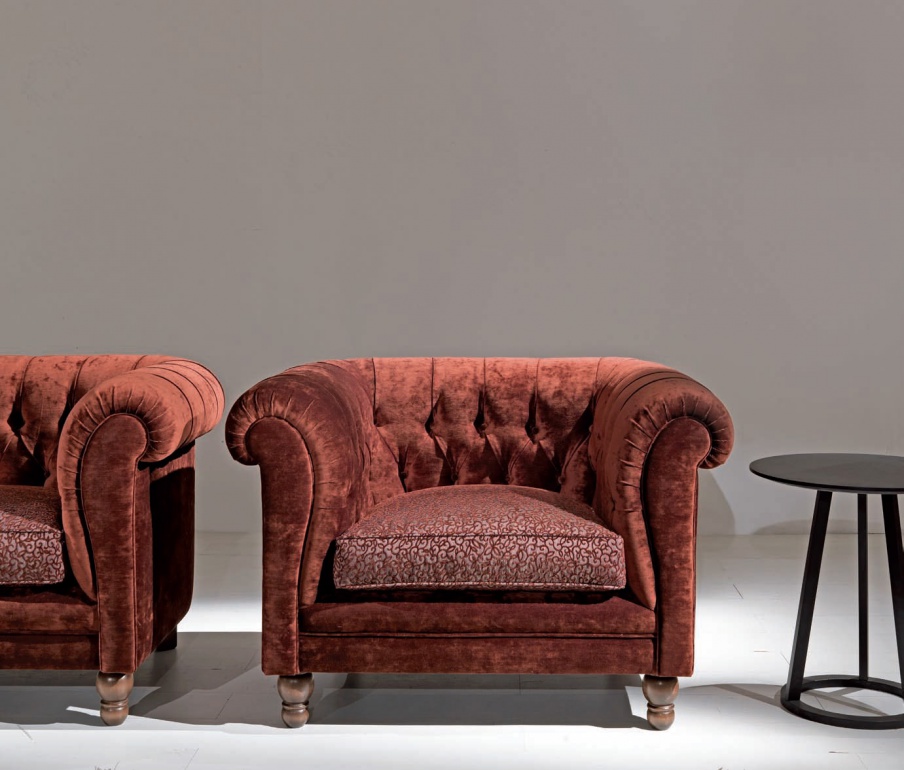 Stuhl in Textil-Polsterung Aston, Asnaghi (Made in Italy)