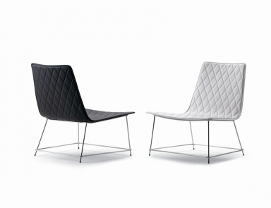 Sessel auf Metallrahmen gepolstert Leder Chair Mark, Flou