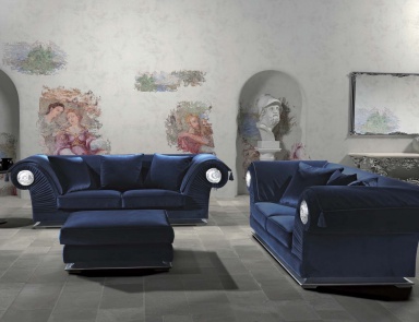 Zweisitzer Sofa Prestige in der Textil-Polsterung, Asnaghi (Made in Italy)