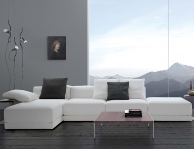 Ecksofa Textil Polster Avon, Asnaghi (Made in Italy)